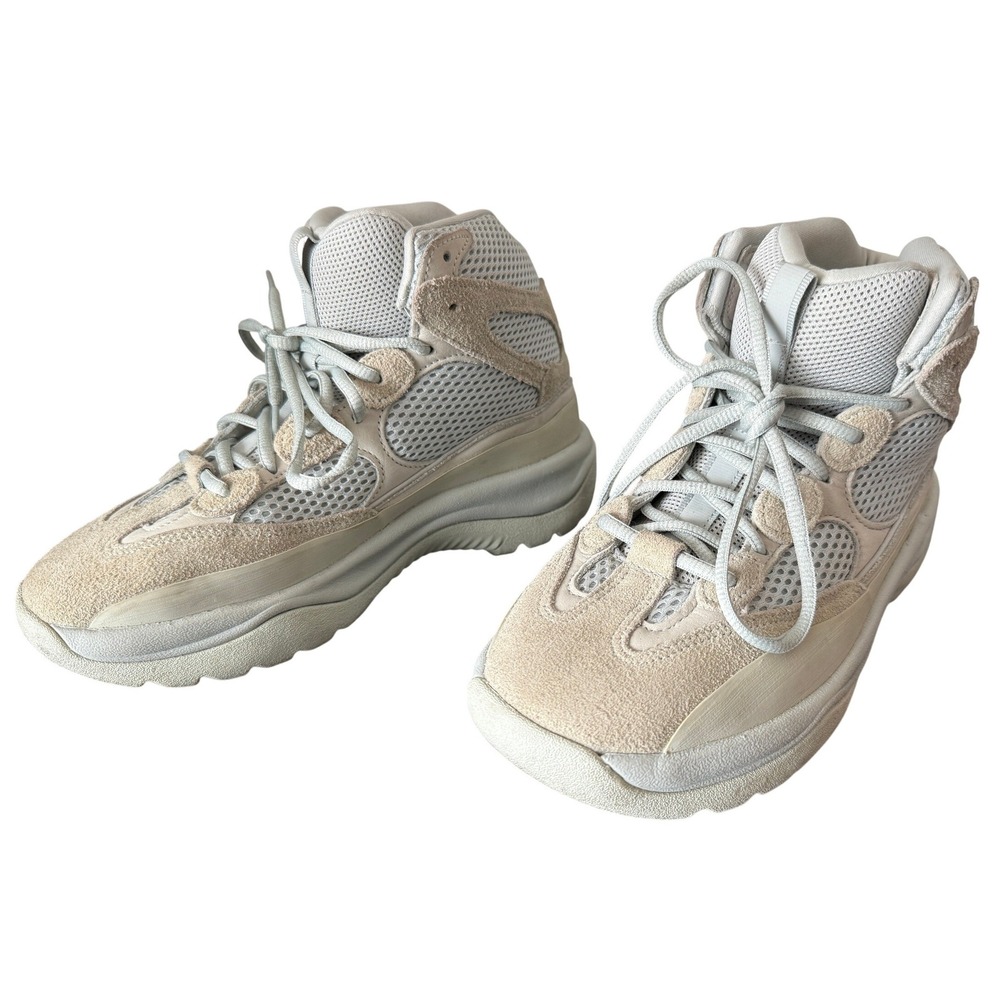 Adidas Yeezy Desert Boot Salt Mens 7.5 Light Grey Sneakers Shoes FV5677
